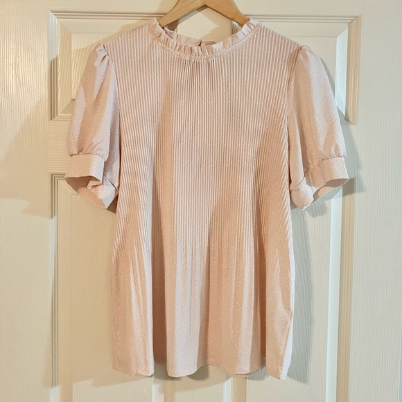 Adrianna Papell Tops - {Adrianna Papell} Pink High Neck Top NWT